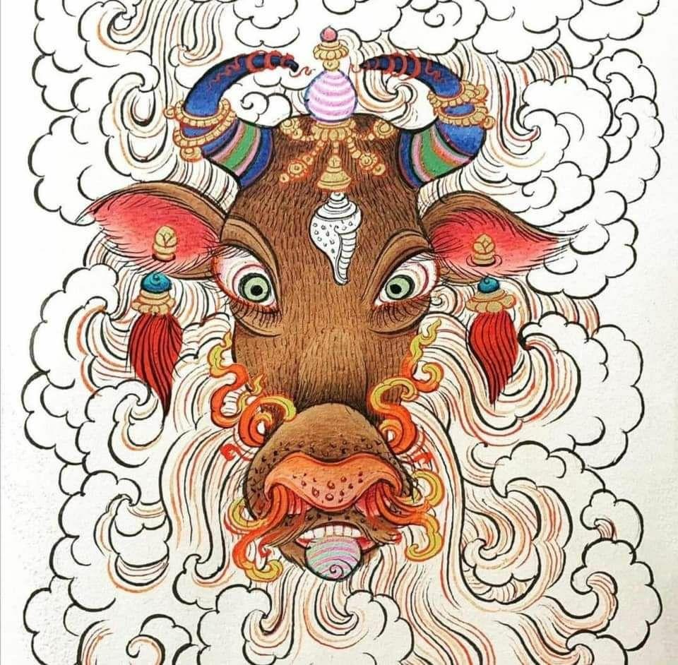 Weibliche Eisen-Ochsen-Jahr